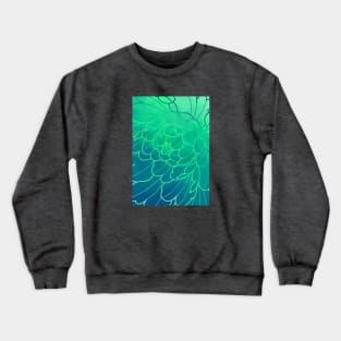 blue and green botanical pattern Crewneck Sweatshirt